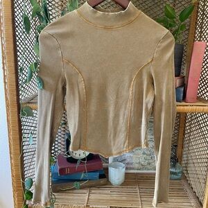 Tan Ribbed Women's Top from Buckle